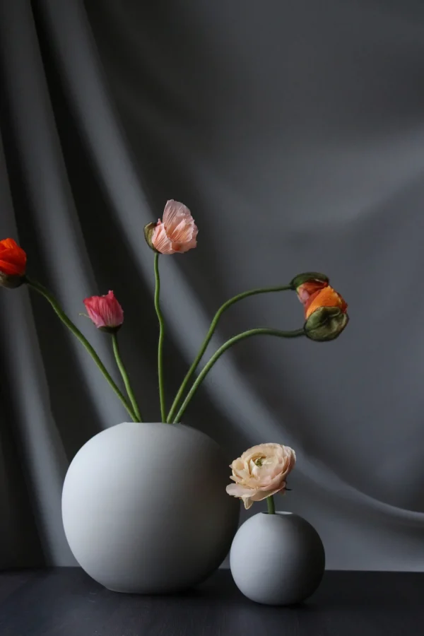 Discount Ball Vase Grey Vases