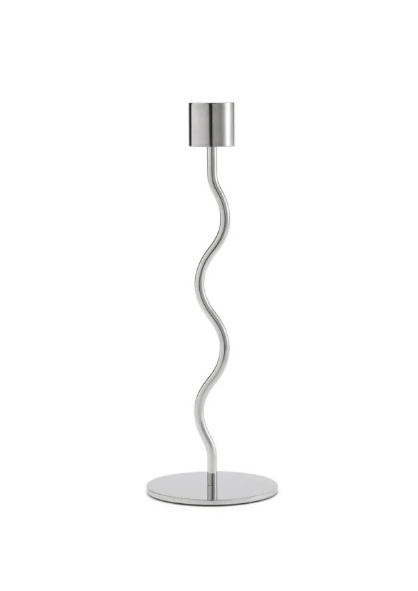 Clearance Curved Candleholder 23cm Stainless Steel Candlesticks & Candle Holders