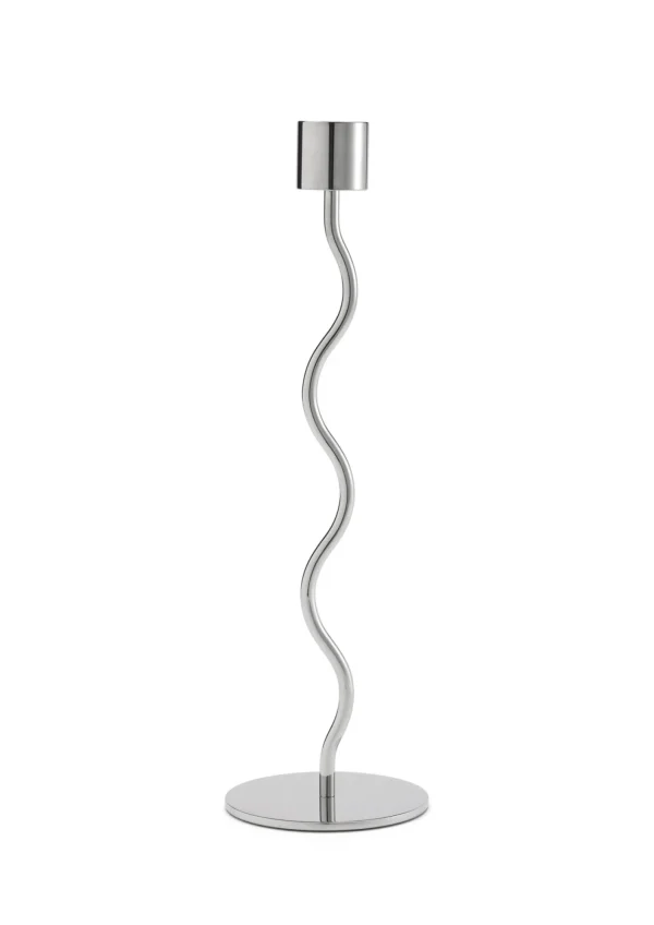 Discount Curved Candleholder 26cm Stainless Steel Candlesticks & Candle Holders
