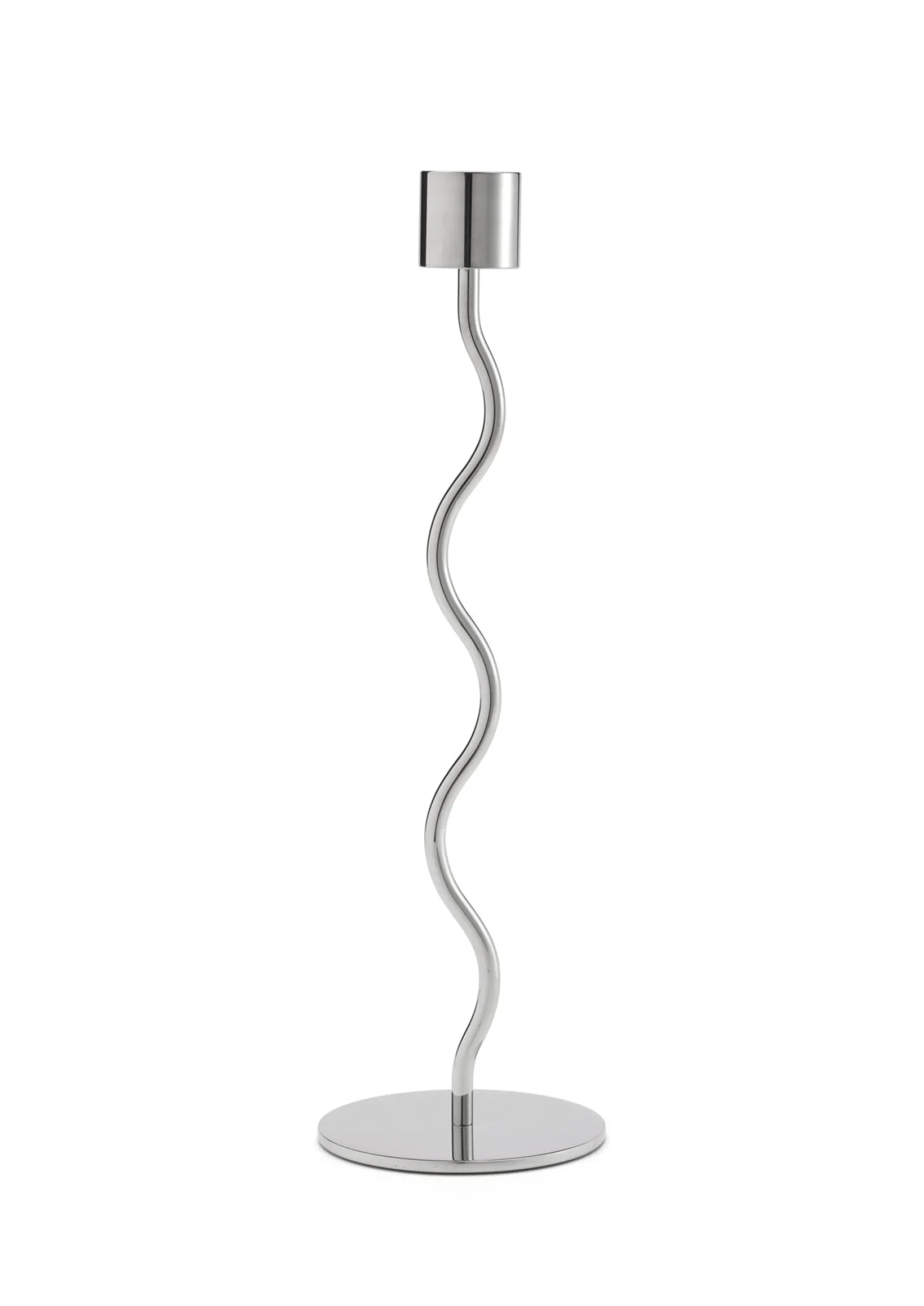 curved_candleholder_cm_stainless_steel_0.webp Discount Curved Candleholder 26cm Stainless Steel Candlesticks & Candle Holders