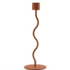 Best Sale Curved Candlestick 23cm Brick Red Candlesticks & Candle Holders