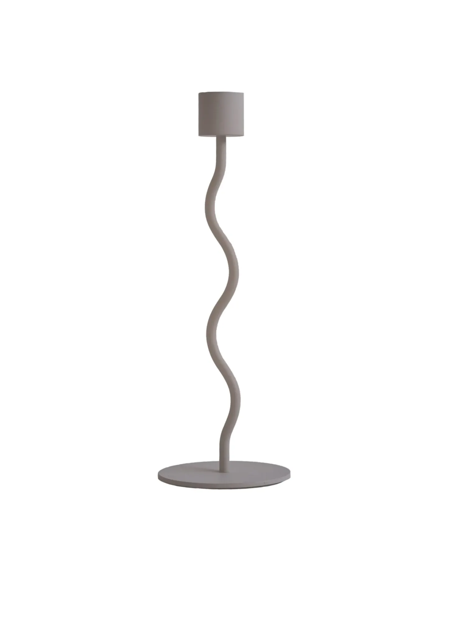 curved_candlestick_cm_taupe_0.webp Best Sale Curved Candlestick 26cm Taupe Candlesticks & Candle Holders