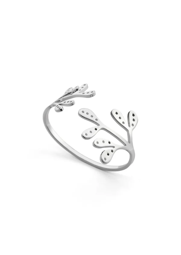 Cheap Mistletoe Napkin Ring Stainless Steel 2pc Seasonal
