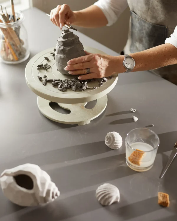 Clearance Sculpture The Genesis Shells Limestone Accessories