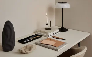 Clearance Swoop Black Candlesticks & Candle Holders