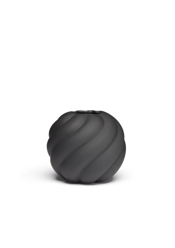 Shop Twist Ball vase 12cm Black Vases