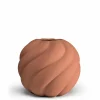 Sale Twist Ball Vase 20cm Brick red Vases