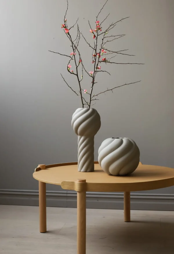 New Twist Pillar Vase 34cm Sand Vases