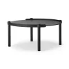 Outlet Woody Round Table Black Stained Oak Furniture